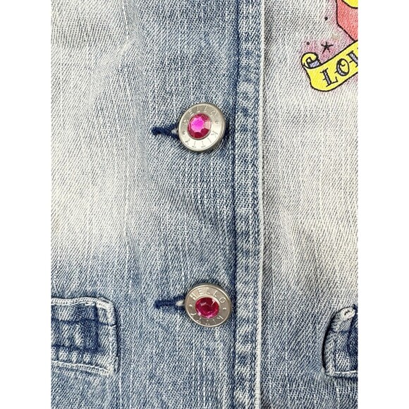 Vintage Hello Kitty Sanrio Denim Skirt Vest Two Piece Girls Outfit Y2K Medium - Picture 5 of 14